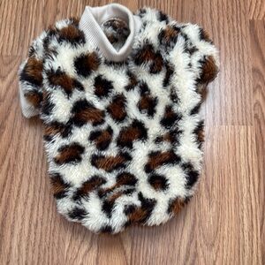 Leopard Print Faux Fur Pet Sweater